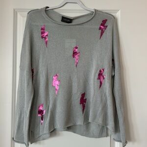 Wooden Ships Pink Bolt Sweater